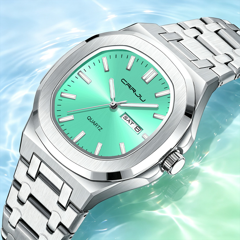 Luxury Watch Top 10 - CRRJU 5039 Herren-Quarzuhr der Spitzenmarke, luxuriöse