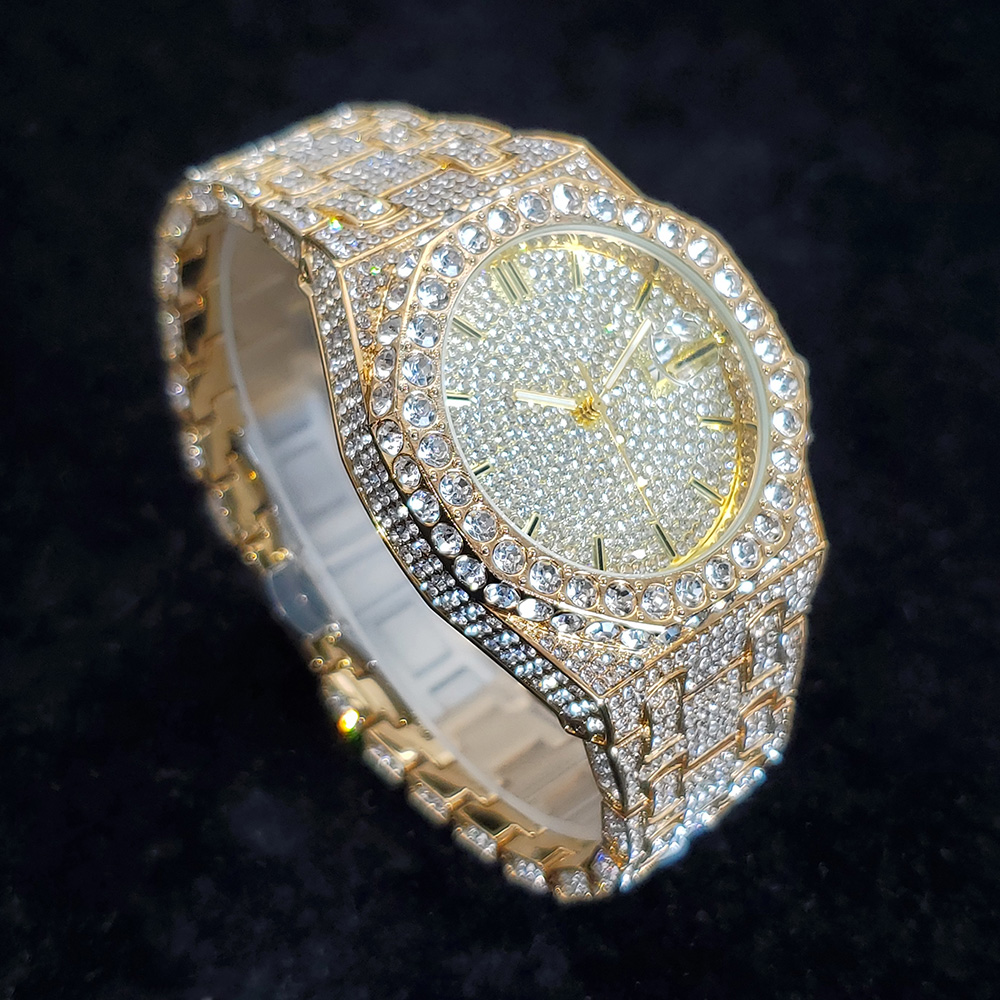 Luxus-Diamant-Gold-Uhren für H – Luxury Watch Iceberg Bewertung und Preis