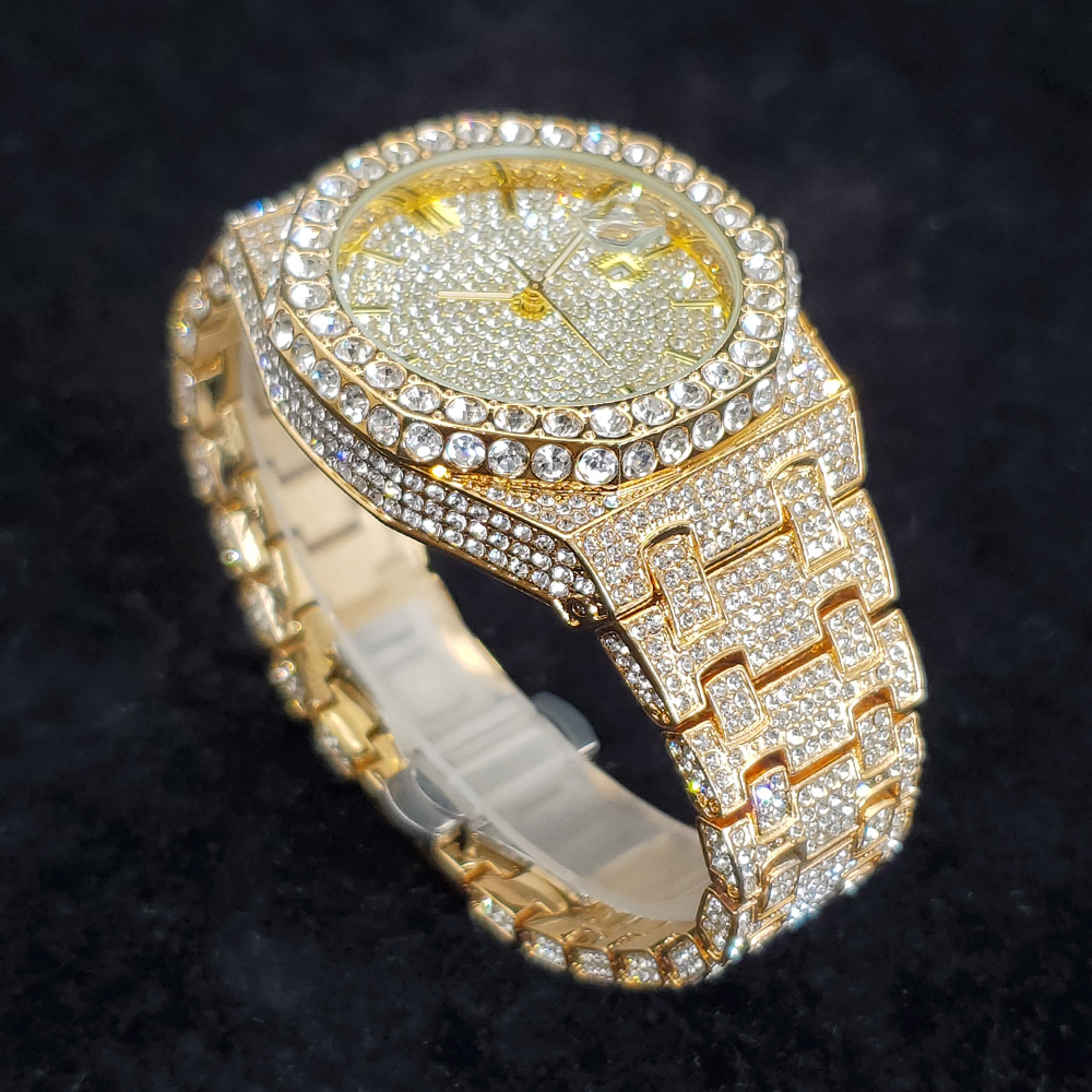 Luxus-Diamant-Gold-Uhren für H – Luxury Watch Iceberg Bewertung und Preis